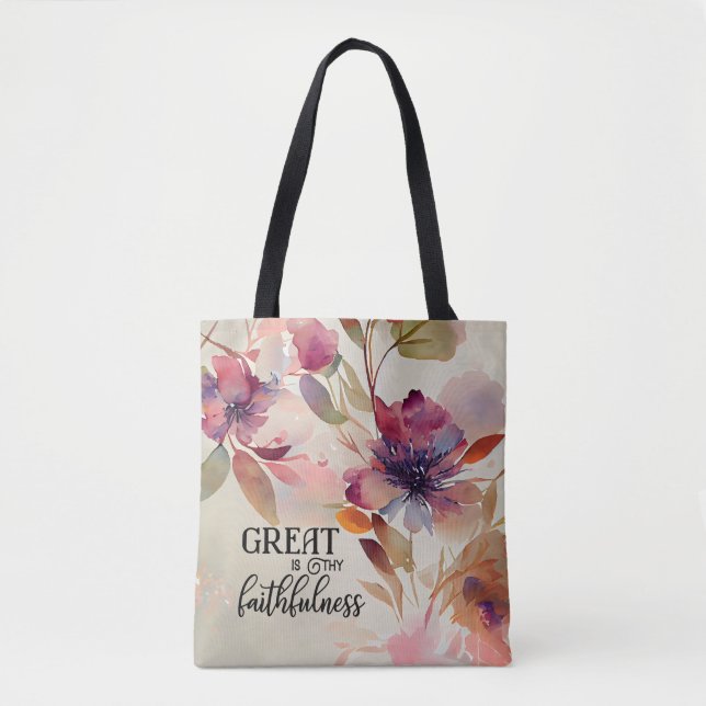 Großartig ist Deine Faithfulness Christlich Hymn F Tasche (Vorderseite)