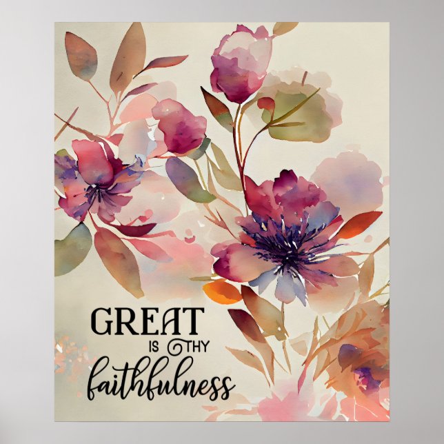 Großartig ist Deine Treue Beloved Hymn Poster (Vorne)