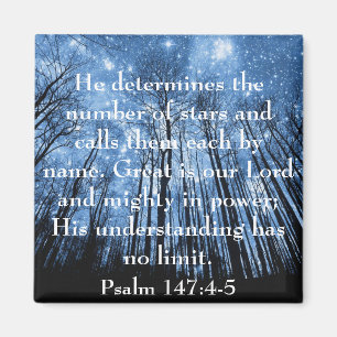 Großartig ist unser Lord Bible verse Psalms Magnet
