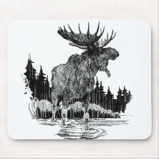 Großartige alte Elche Mousepad