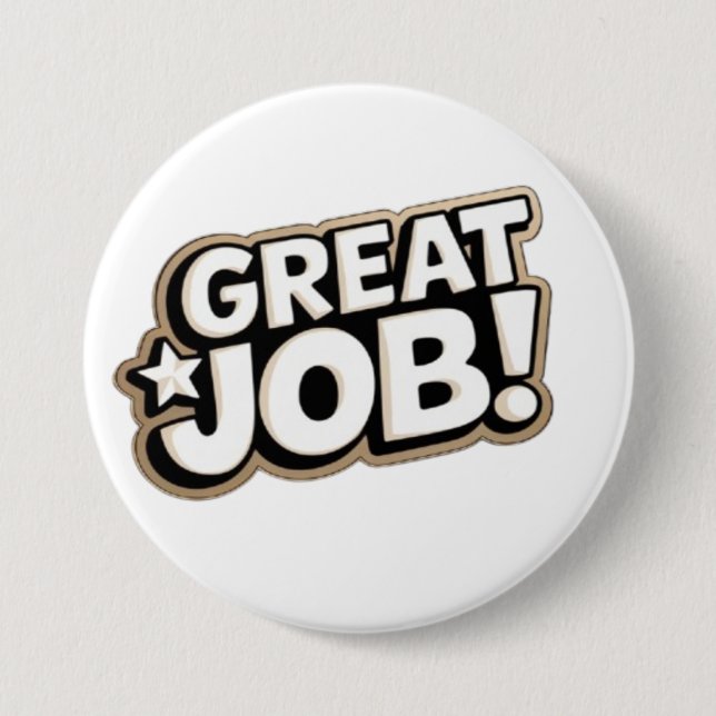 großartige Arbeit Button (Vorderseite)