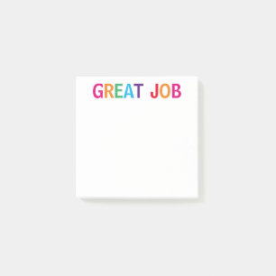 Großartige Arbeit Hell Post-it Klebezettel