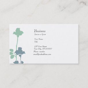 Großartige blasse Pastelltürkis-Blau-Rosen-Butik Visitenkarte