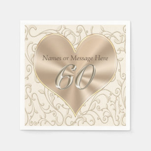 Großartige Custom 60. Jubiläum Napkins, Geburtstag Serviette