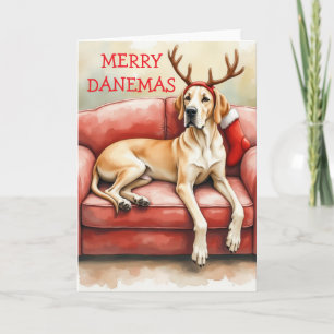 Großartige Deutsche-Dogge-Weihnachtskarte Karte