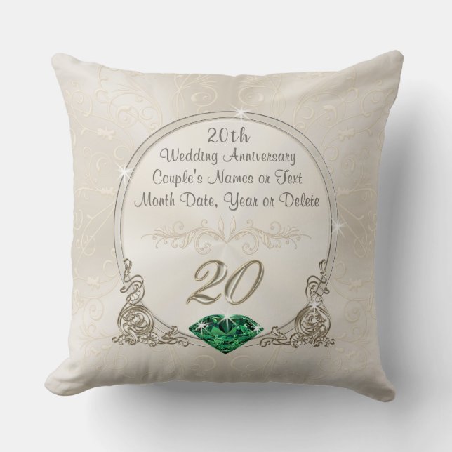 Großartige Geschenke zum 20. Jubiläum, Personalisi Kissen (Vorderseite)