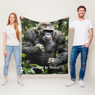 "Großartige Gorilladarstellung" Fleecedecke