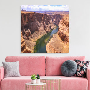 Großartige Grand-Canyon- und Colorado-River-Landsc Leinwanddruck