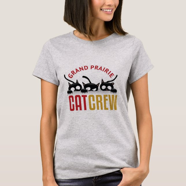Großartige Grasland CAT-CREWt-shirts T-Shirt (Vorderseite)