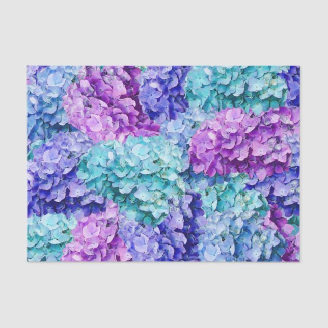 Großartige Hydrangea-Blüten Seidenpapier (Vorderseite)