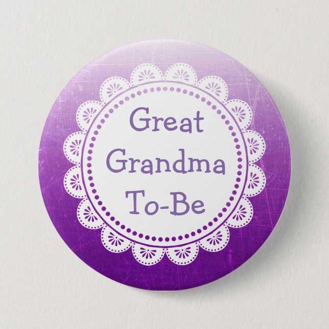 Großartige Oma zum Baby-Duschknopf Button (Vorderseite)