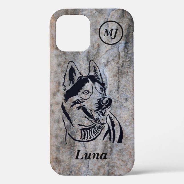 Großartige personalisierbare sibirische Husky iPho Case-Mate iPhone Hülle (Rückseite)