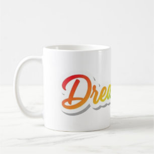 Großartige Regenbogentypografie Motivationsdesign Kaffeetasse