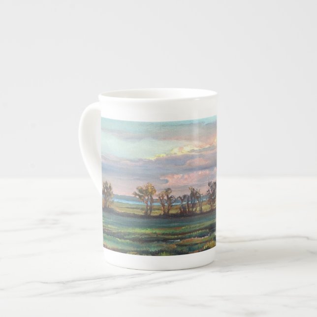 Großartige See-Wiesen - Knochen-China-Tasse Prozellantasse (Vorderseite Links)