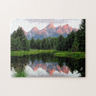 Großartige Teton Reflexionen über dem Biber-Teich