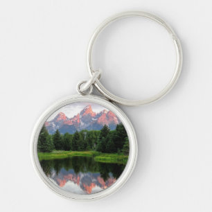 Großartige Teton Reflexionen über dem Biber-Teich Schlüsselanhänger