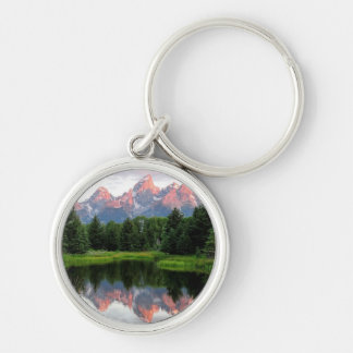 Großartige Teton Reflexionen über dem Biber-Teich Schlüsselanhänger