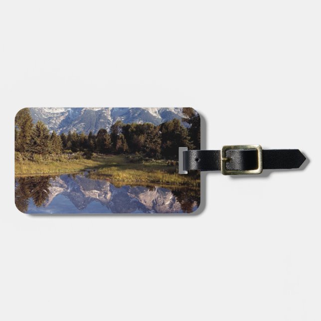 Großartige Teton Reflexionen Yellowstone Gepäckanhänger (Vorderseite horizontal)