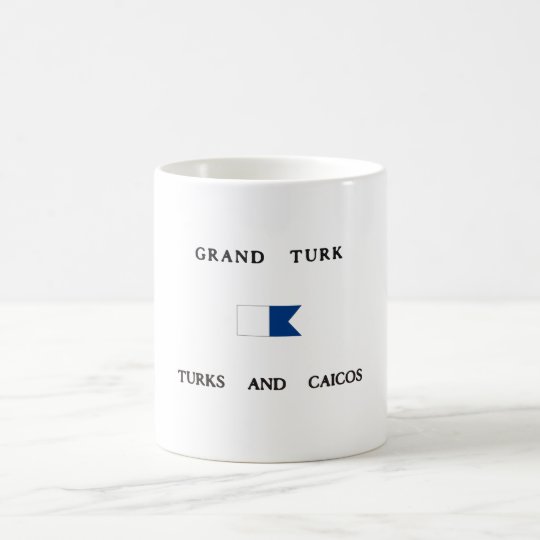 Großartige Türke-Türken und Alphatauchen-Flagge Kaffeetasse