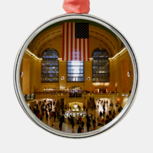 Großartige zentrale Station New York Silbernes Ornament