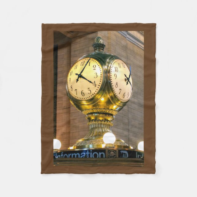 Großartige zentrale Stations-Uhr-Fleece-Decke Fleecedecke (Vorderseite)