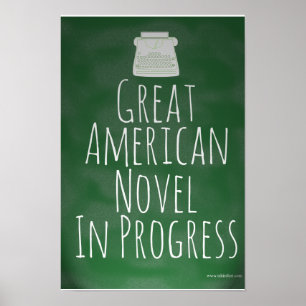 Großartiger amerikanischer Romanschriftsteller Aut Poster