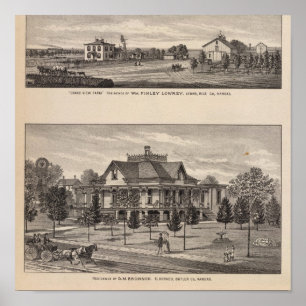 Großartiger Ansicht-Bauernhof, Kansas Poster