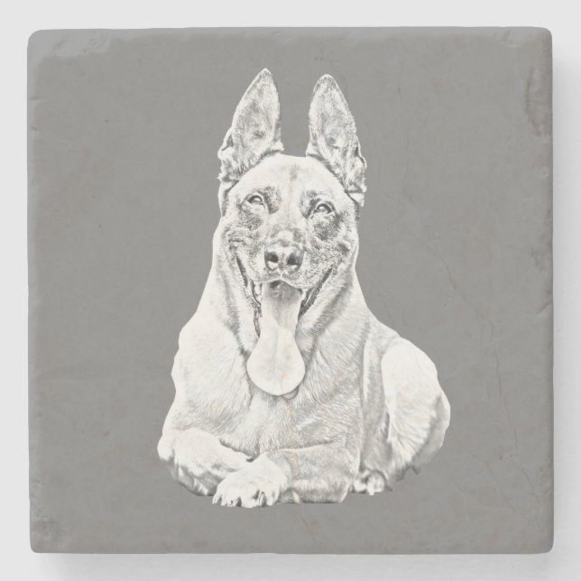 Großartiger belgischer Untersetzer Malinois Marble (Vorderseite)