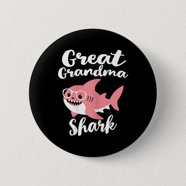 Großartiger Großhai Funny Mother Day Button (Vorderseite)