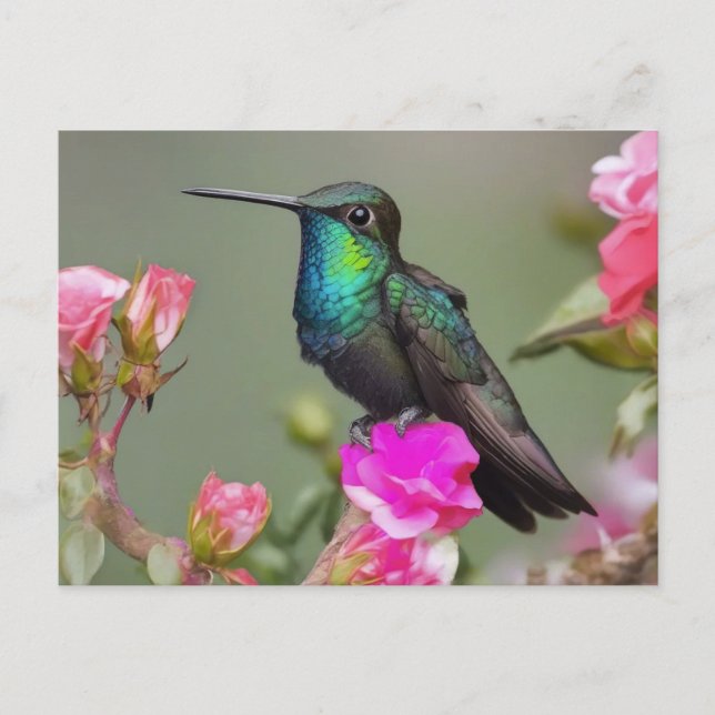 Großartiger Hummingbird an der Erholung Postkarte (Vorderseite)