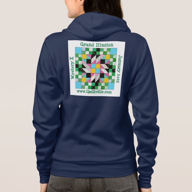 Großartiger Illusion Hoodie mit Reißverschluss (Rückseite)