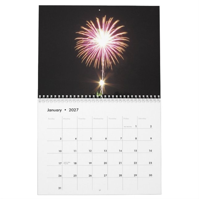 Großartiger Kalender der Feuerwerks-2010 (Jan 2027)