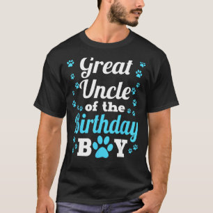 Großartiger Onkel des Geburtstags Junge Pfote Bday T-Shirt