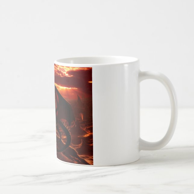 Großartiger Roter Drache Kaffeetasse (Rechts)
