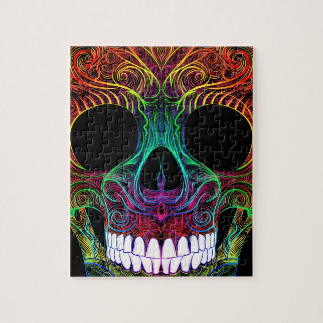 Großartiger Schädel Zuckerskull Dia De Los Muertos (Vertikal)