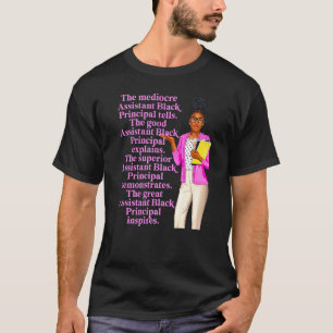 Großartiger Schwarzer Stellvertretender Schulleite T-Shirt