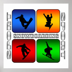 Großartiger Snowboarding Poster