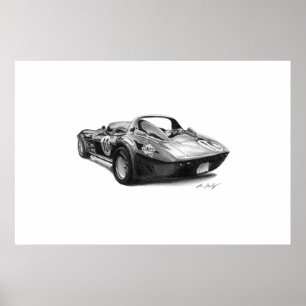 Großartiger Sport Korvette Poster