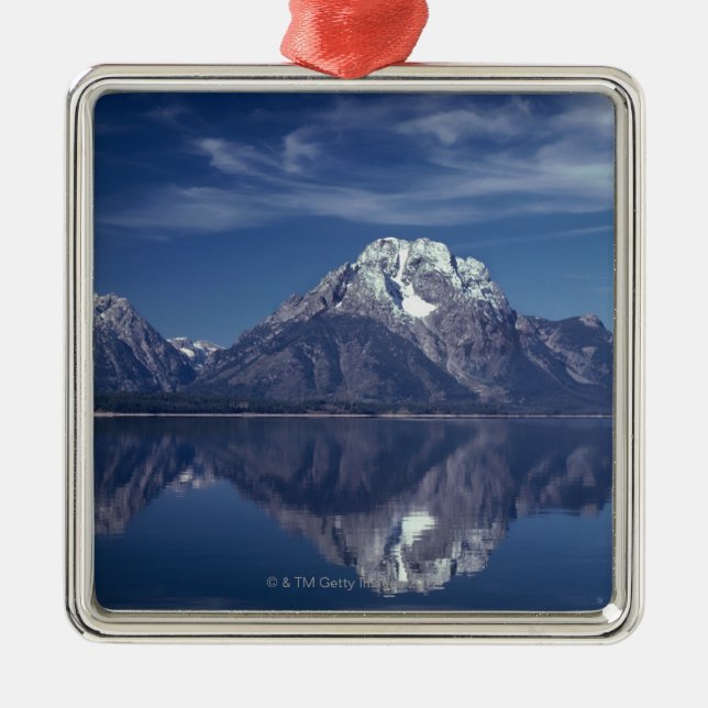 Großartiger Teton Gebirgszug Silbernes Ornament (Vorne)