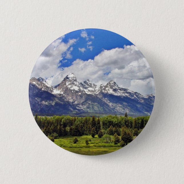 Großartiger Teton Nationalpark Button (Vorderseite)