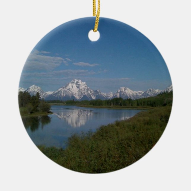 Großartiger Teton Nationalpark Keramikornament (Vorne)