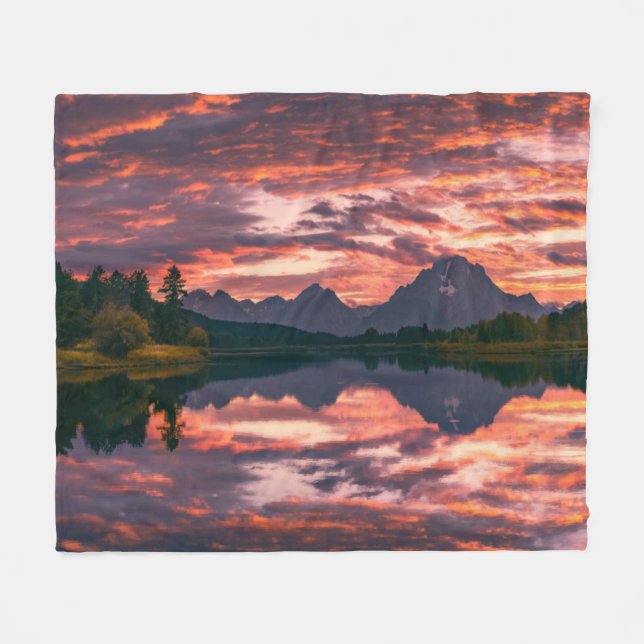 Großartiger Teton Nationalpark, Wyoming Fleecedecke (Vorderseite (Horizontal))