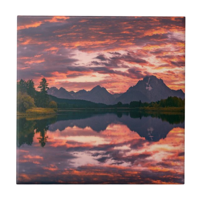 Großartiger Teton Nationalpark, Wyoming Fliese (Vorderseite)