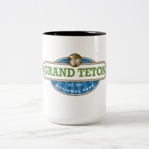 Großartiger Teton Nationalpark Zweifarbige Tasse