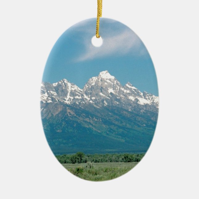 Großartiger Tetons Nationalpark Keramik Ornament (Vorne)