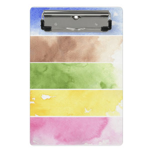 großartiger Wasserfarbenhintergrund - Wasserfarben Mini Klemmbrett