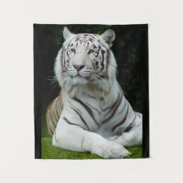 Großartiger weißer Tiger Wandteppich