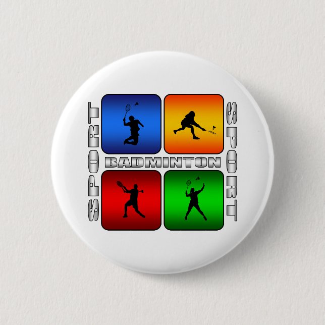 Großartiges Badminton Button (Vorderseite)
