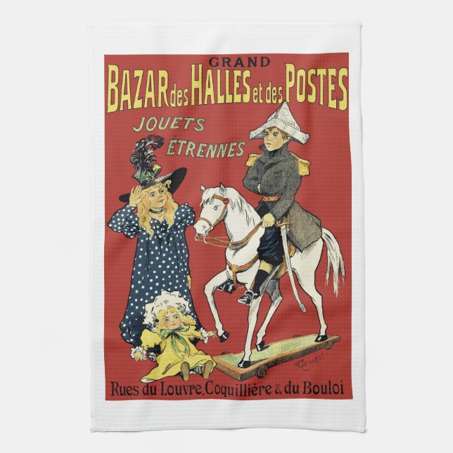 Großartiges Bazar-DES Halles und de Postes Geschirrtuch (Vertikal)