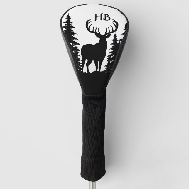 Großartiges Big Rack Buck Monogram Golf Headcover (Vorderseite)